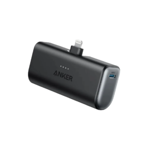 Nano 5,000mah Powerbank, 12w, Built-In Lightning Connector Black