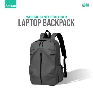 Amaze A940 Workie Synthetic Fiber Laptop Backpack – Grey – BIS