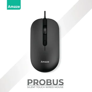 Amaze A704 Probus Silent Touch Wired Mouse – Black – BIS