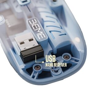BEME Explorer Mouse 2 Transparent Dual-Mode Wireless Mouse (2.4G + BT 5.2)