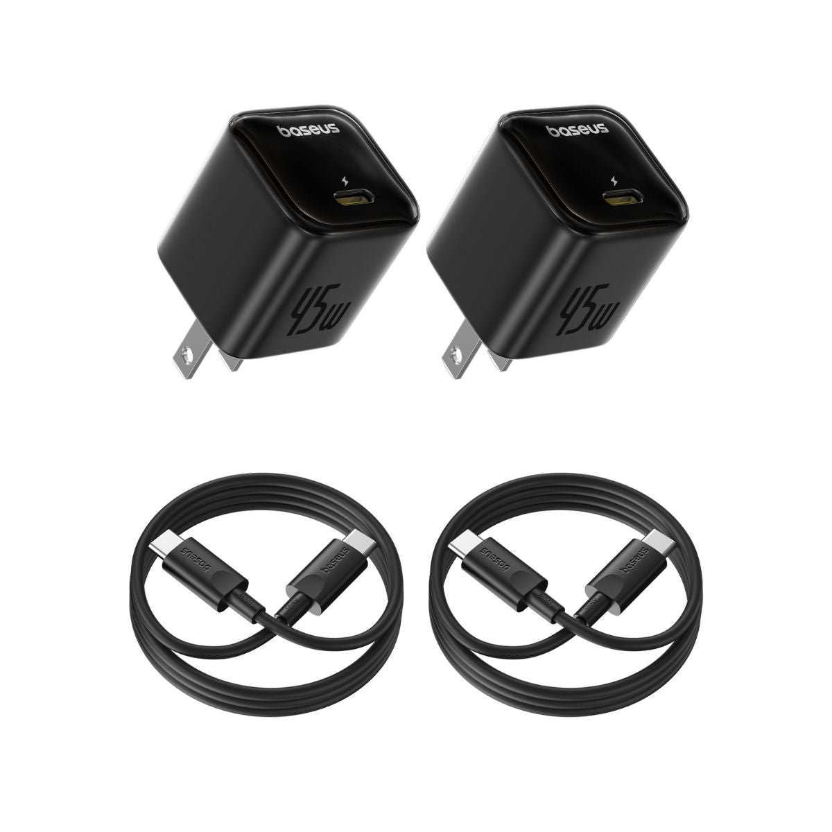 Baseus PicoGo GaN USB-C Charger 45W 2 Pack